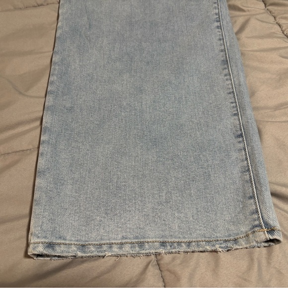 Seven7 Light Blue Straight Jeans with Tan Patch NWT - Picture 4 of 5